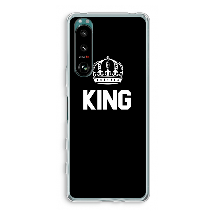 King zwart: Sony Xperia 5 III Transparant Hoesje