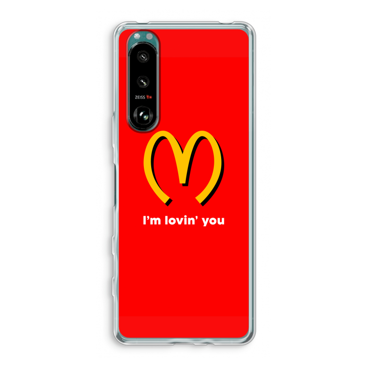 I'm lovin' you: Sony Xperia 5 III Transparant Hoesje