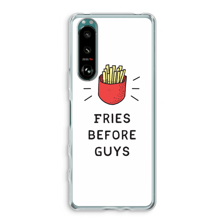Fries before guys: Sony Xperia 5 III Transparant Hoesje