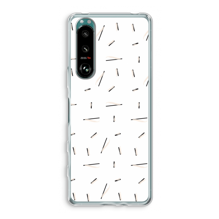Hipster stripes: Sony Xperia 5 III Transparant Hoesje