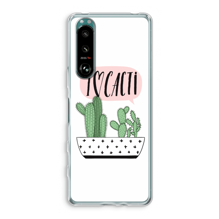 I love cacti: Sony Xperia 5 III Transparant Hoesje