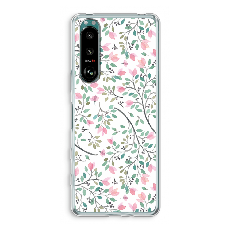 Sierlijke bloemen: Sony Xperia 5 III Transparant Hoesje