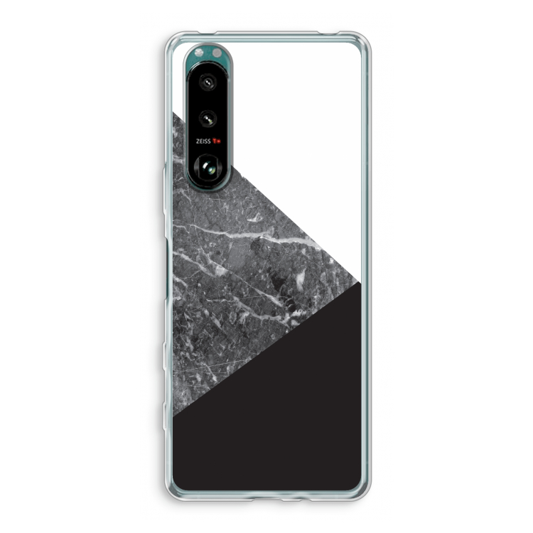 Combinatie marmer: Sony Xperia 5 III Transparant Hoesje