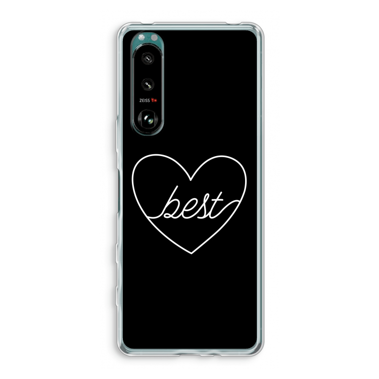 Best heart black: Sony Xperia 5 III Transparant Hoesje