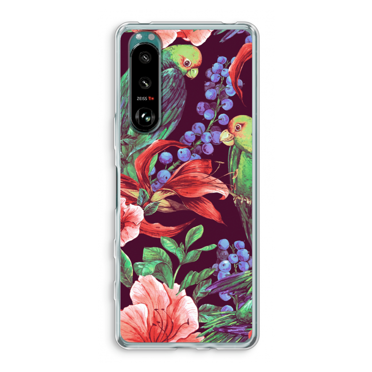 Papegaaien: Sony Xperia 5 III Transparant Hoesje
