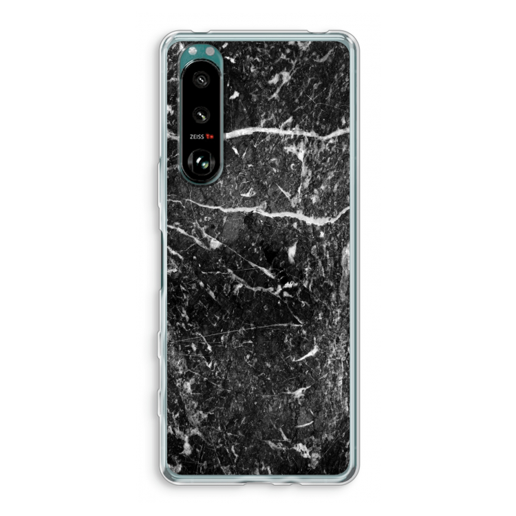 Zwart marmer: Sony Xperia 5 III Transparant Hoesje