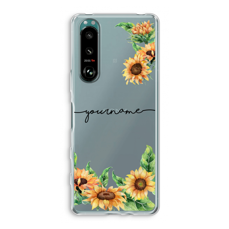 Zonnebloemen: Sony Xperia 5 III Transparant Hoesje