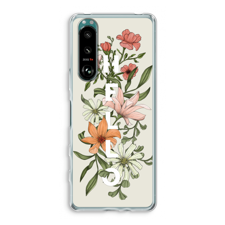 Hello bloemen: Sony Xperia 5 III Transparant Hoesje