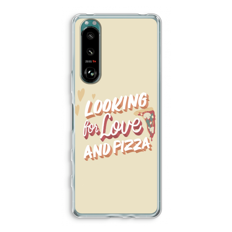 Pizza is the answer: Sony Xperia 5 III Transparant Hoesje