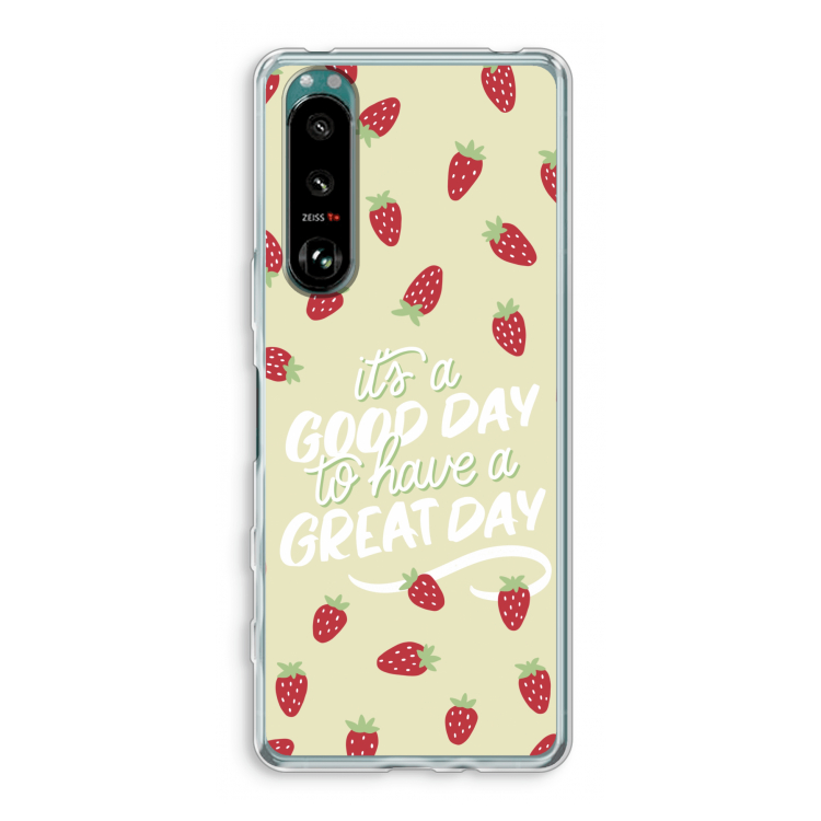 Don't forget to have a great day: Sony Xperia 5 III Transparant Hoesje