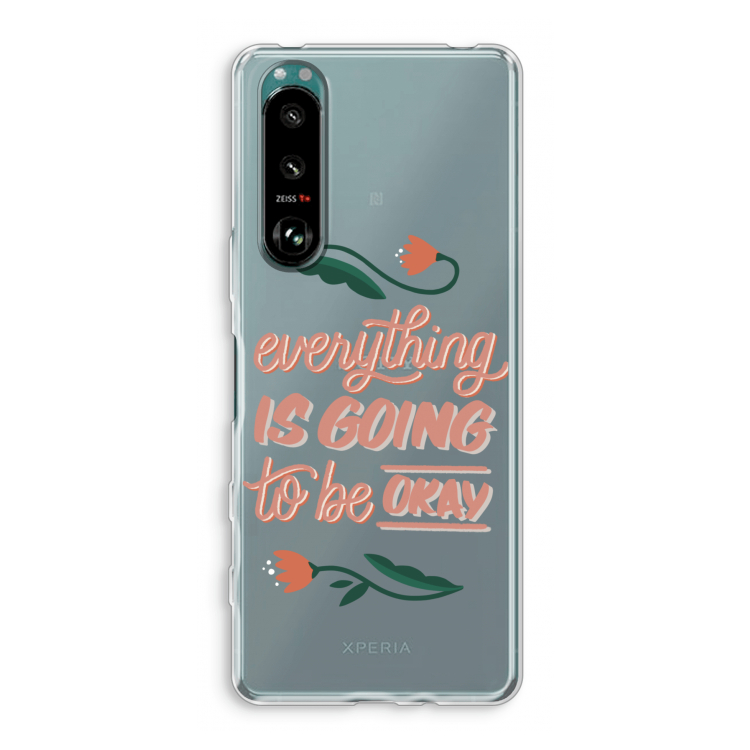 Optimistic flower girl: Sony Xperia 5 III Transparant Hoesje