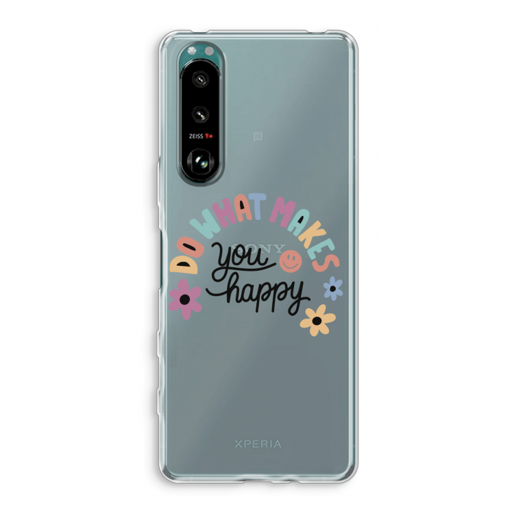 Happy days: Sony Xperia 5 III Transparant Hoesje