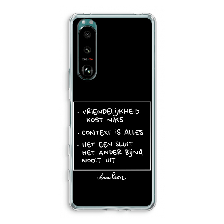 Mijn Motto's: Sony Xperia 5 III Transparant Hoesje