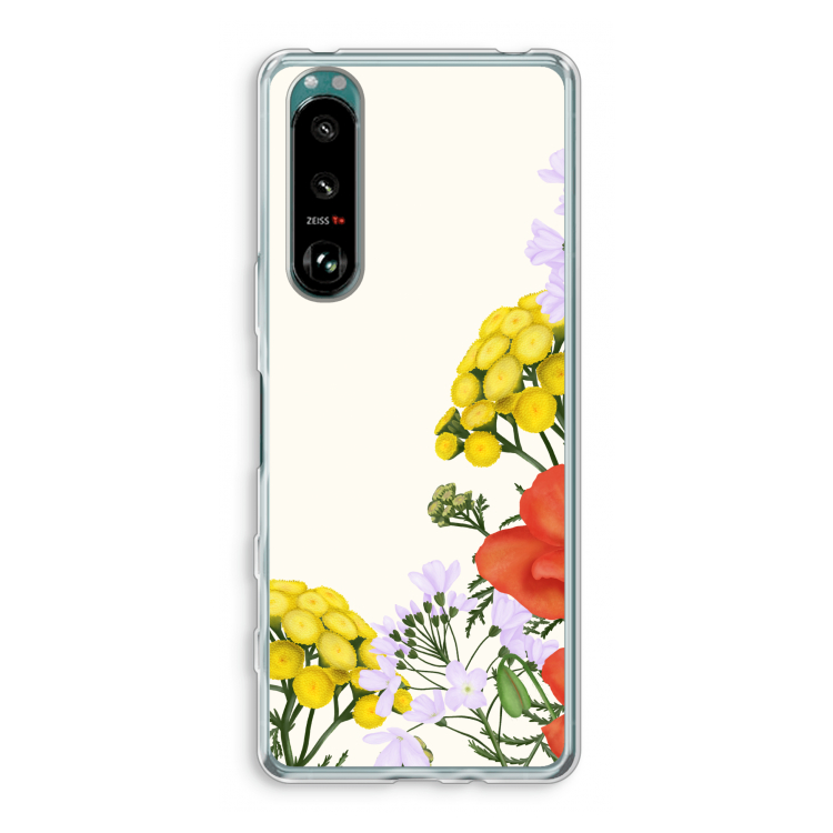 Wilde bloemen: Sony Xperia 5 III Transparant Hoesje