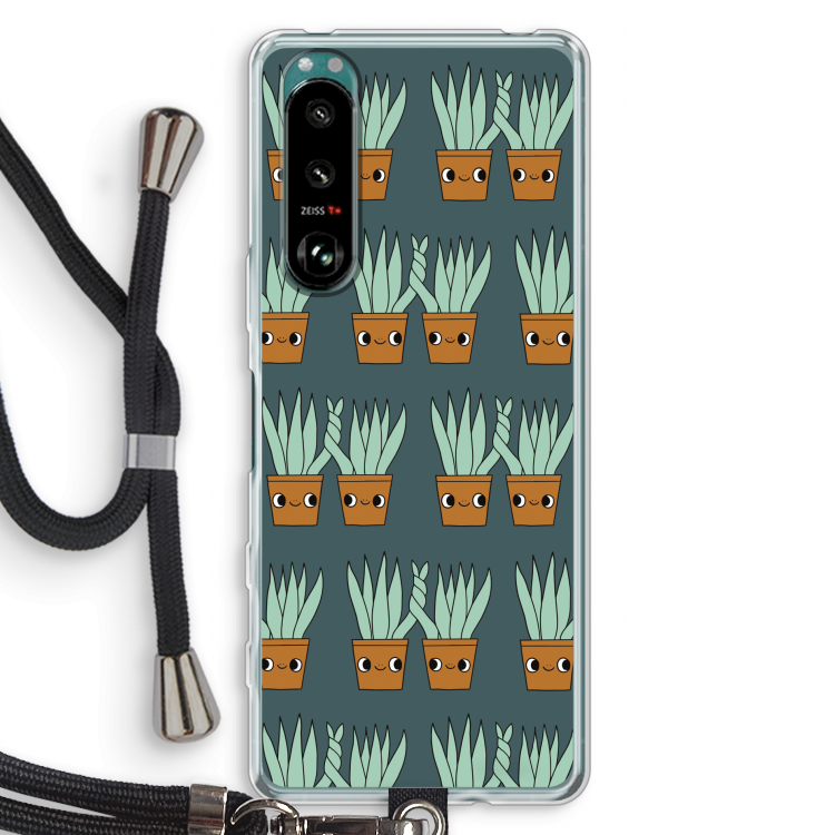 Sansevieria: Sony Xperia 5 III Transparant Hoesje met koord