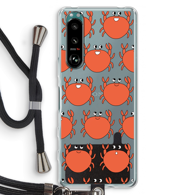 Krab: Sony Xperia 5 III Transparant Hoesje met koord