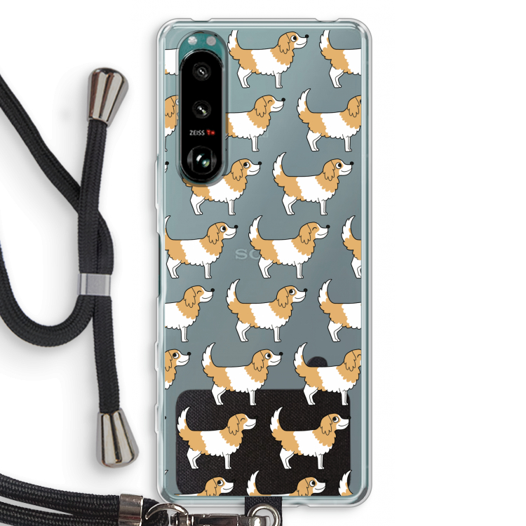 Doggy: Sony Xperia 5 III Transparant Hoesje met koord