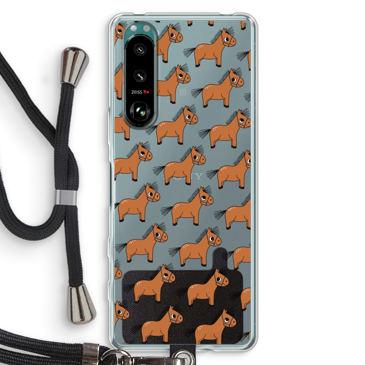 Pony: Sony Xperia 5 III Transparant Hoesje met koord