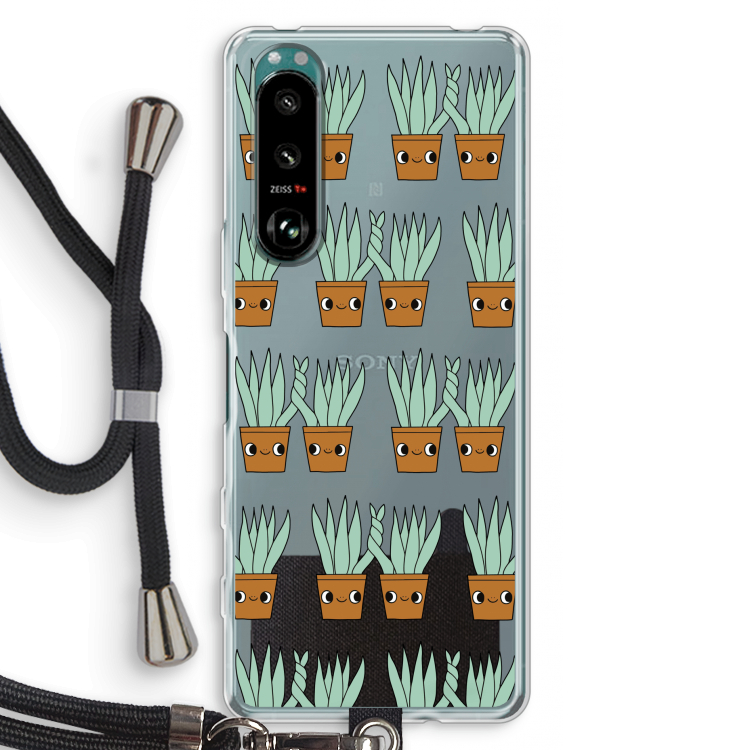 Sansevieria: Sony Xperia 5 III Transparant Hoesje met koord