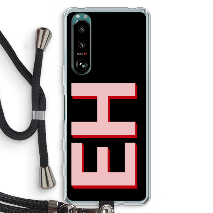 Monogram: Sony Xperia 5 III Transparant Hoesje met koord