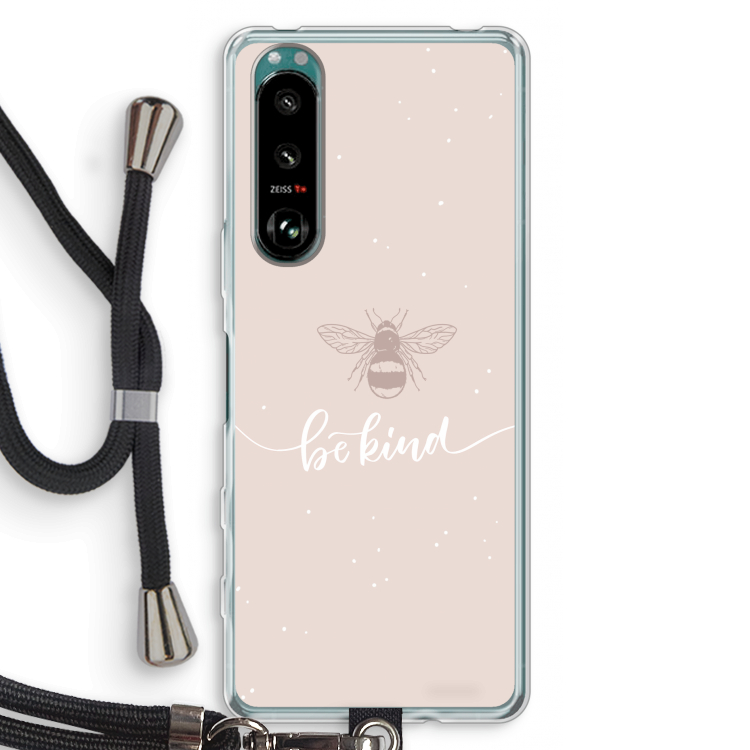 Be(e) kind: Sony Xperia 5 III Transparant Hoesje met koord