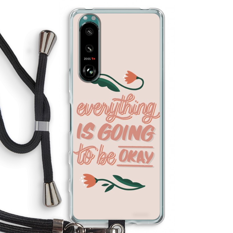 Optimistic flower girl: Sony Xperia 5 III Transparant Hoesje met koord