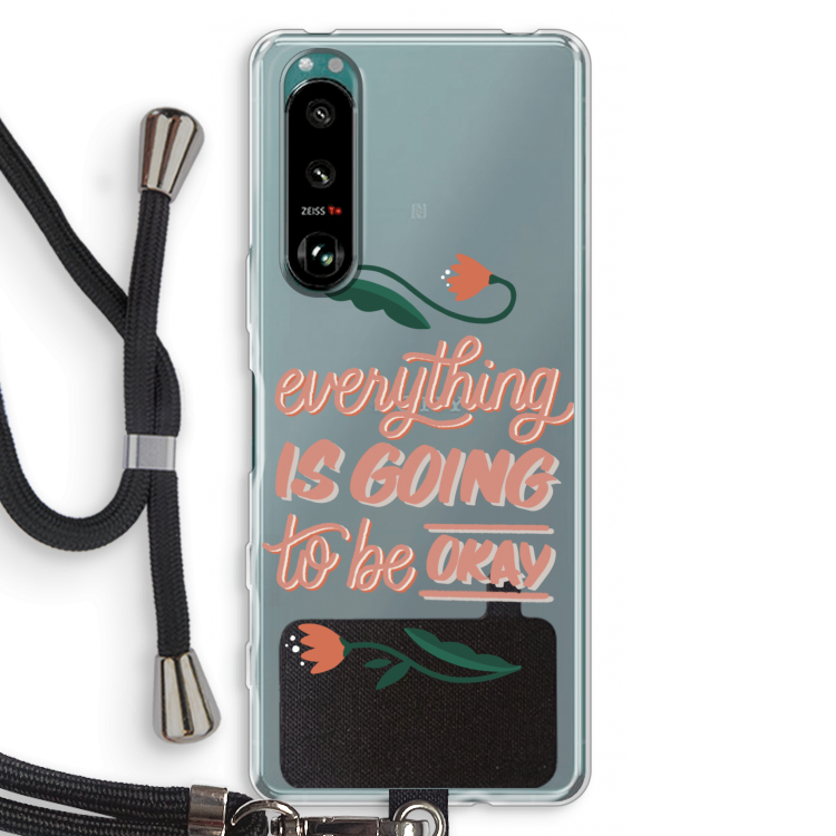 Optimistic flower girl: Sony Xperia 5 III Transparant Hoesje met koord