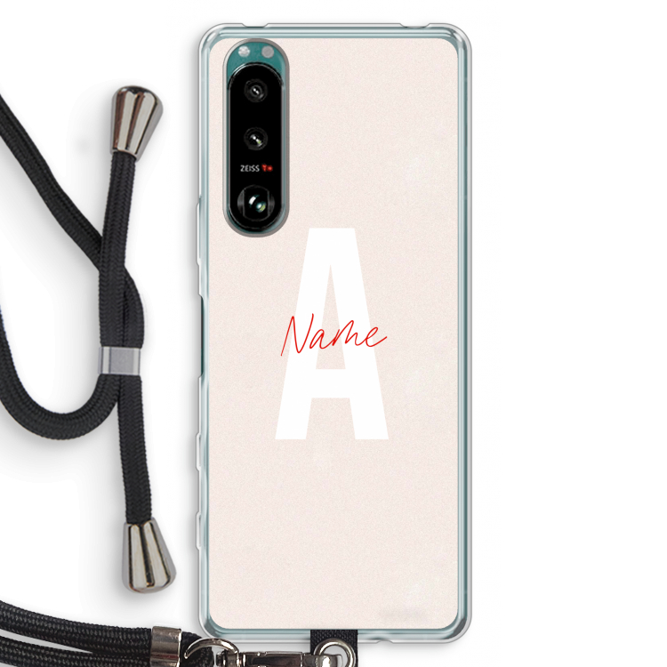 Strawberry Milkshake: Sony Xperia 5 III Transparant Hoesje met koord