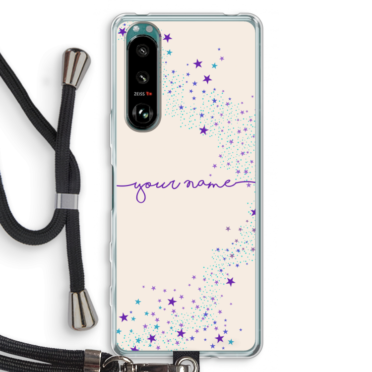 Sterren: Sony Xperia 5 III Transparant Hoesje met koord