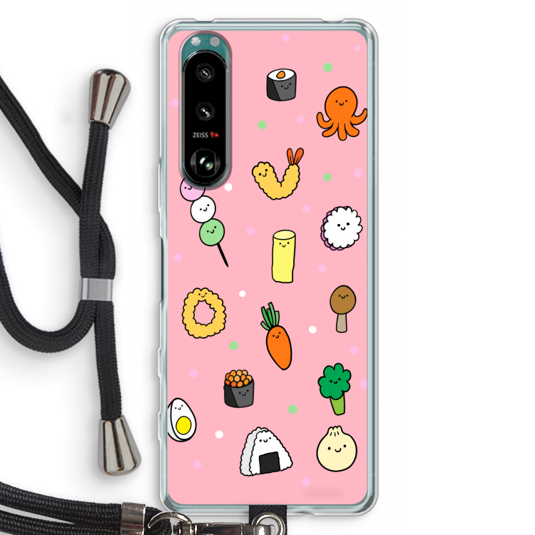 Happy bento friends: Sony Xperia 5 III Transparant Hoesje met koord