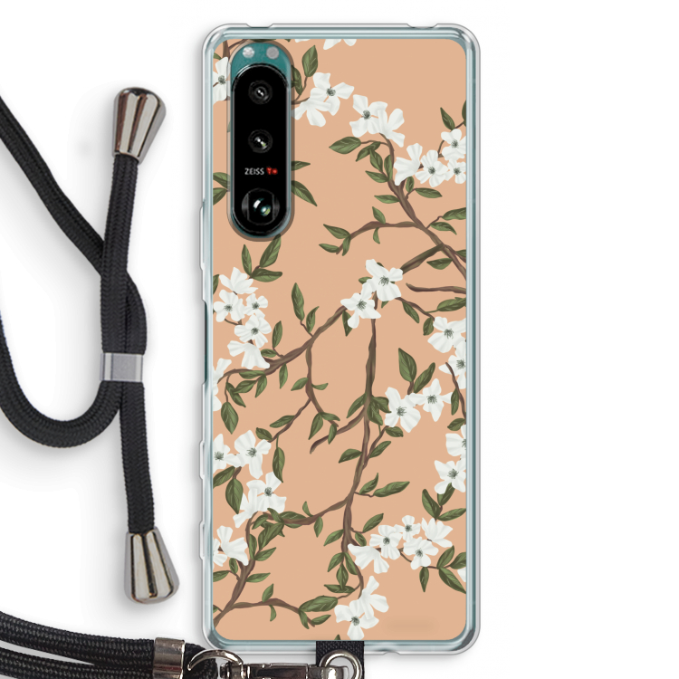 Blossoming spring: Sony Xperia 5 III Transparant Hoesje met koord