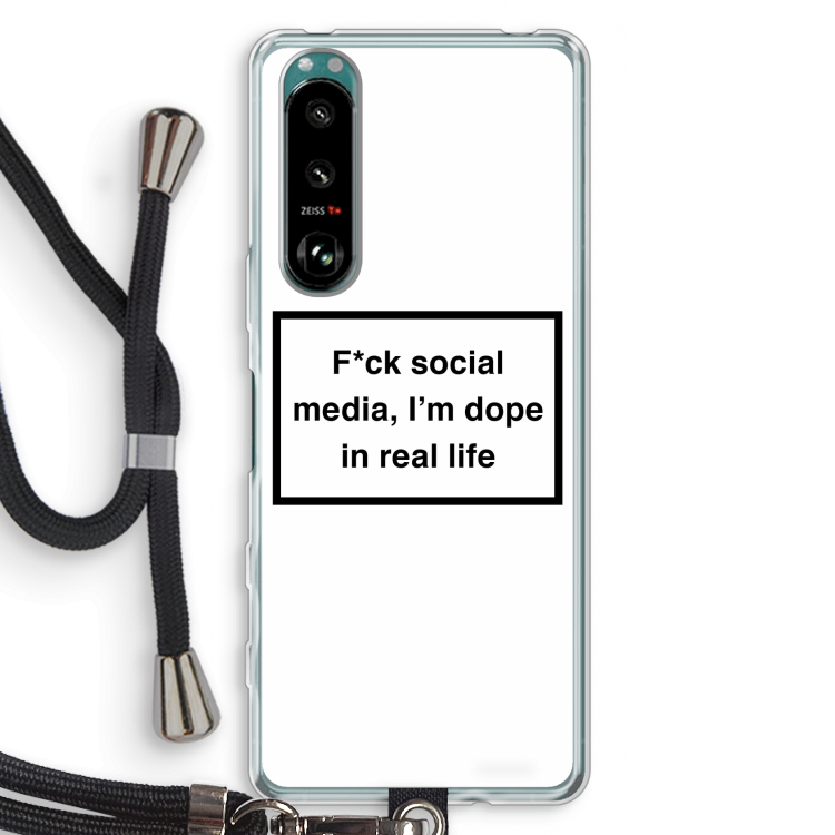 I'm dope: Sony Xperia 5 III Transparant Hoesje met koord