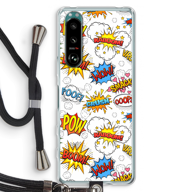 Pow Smack: Sony Xperia 5 III Transparant Hoesje met koord
