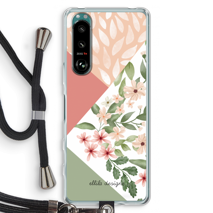 Sweet heaven geometrics: Sony Xperia 5 III Transparant Hoesje met koord