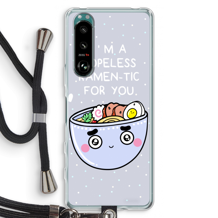 I'm A Hopeless Ramen-Tic For You: Sony Xperia 5 III Transparant Hoesje met koord