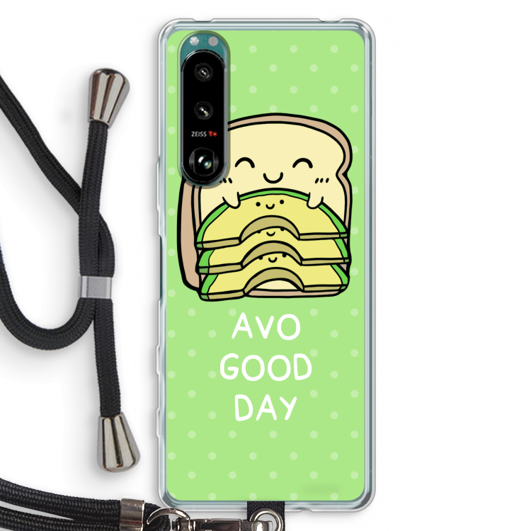 Avo Good Day: Sony Xperia 5 III Transparant Hoesje met koord