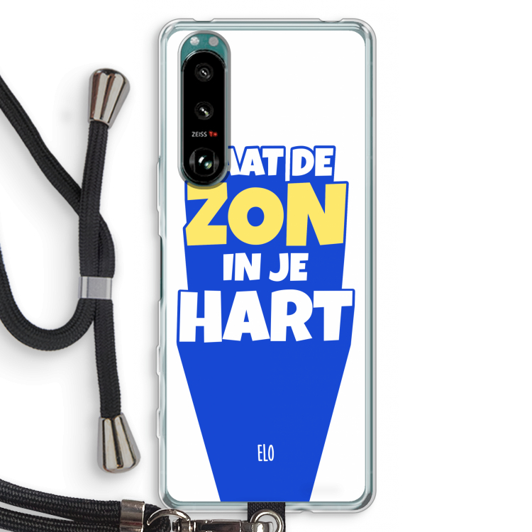 Laat de zon in je hart: Sony Xperia 5 III Transparant Hoesje met koord