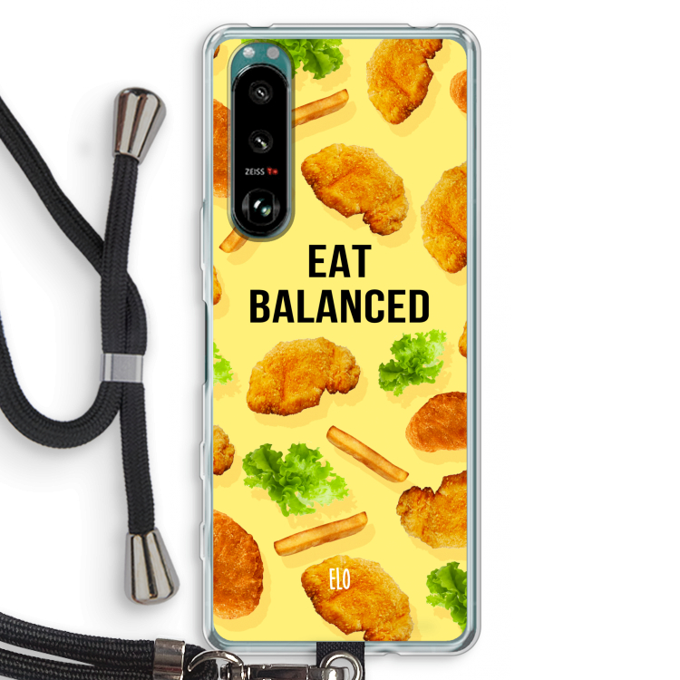 Eat Balanced: Sony Xperia 5 III Transparant Hoesje met koord