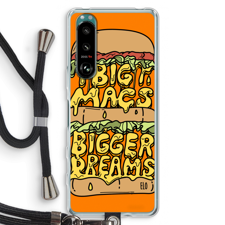 Big Macs Bigger Dreams: Sony Xperia 5 III Transparant Hoesje met koord