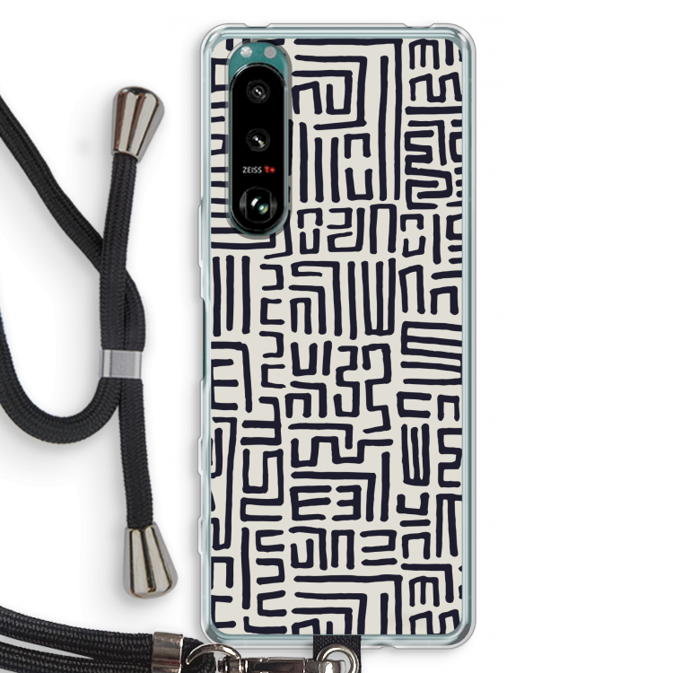 Moroccan Print: Sony Xperia 5 III Transparant Hoesje met koord