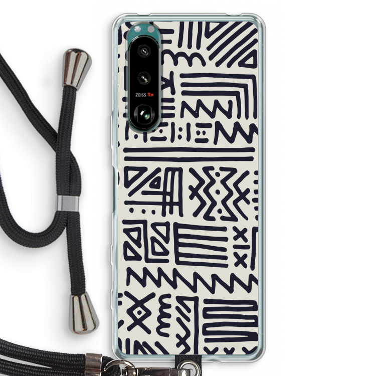 Marrakech print: Sony Xperia 5 III Transparant Hoesje met koord