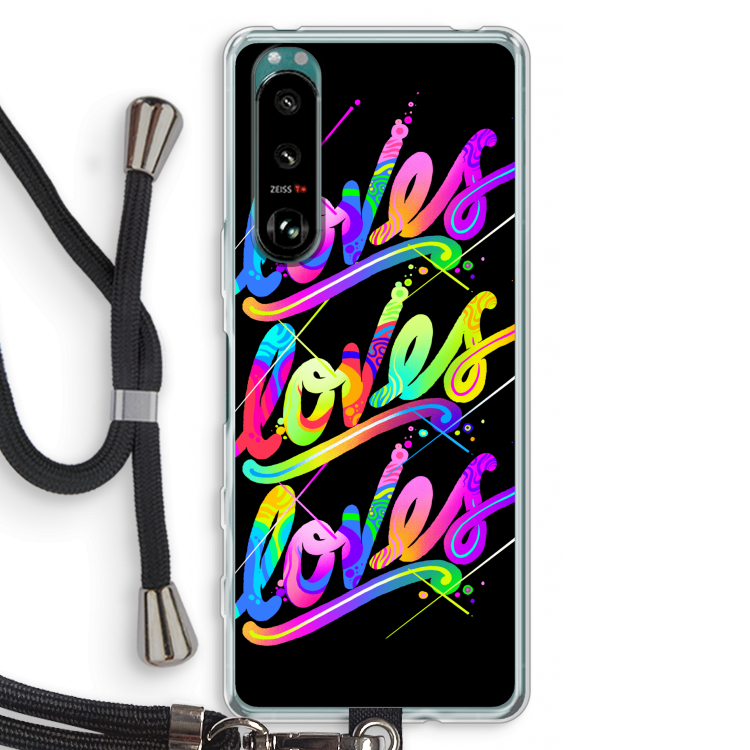 Loves: Sony Xperia 5 III Transparant Hoesje met koord
