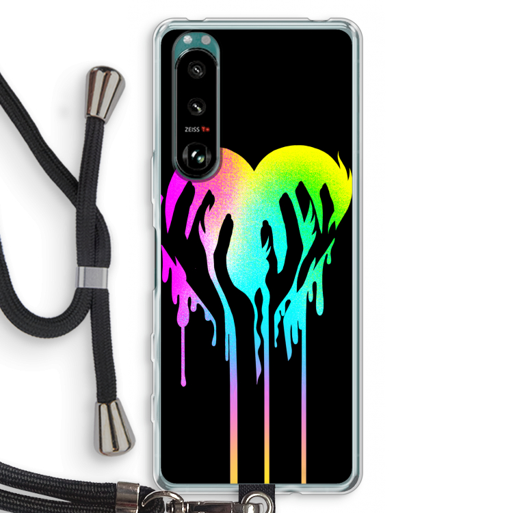 Hold My Heart: Sony Xperia 5 III Transparant Hoesje met koord