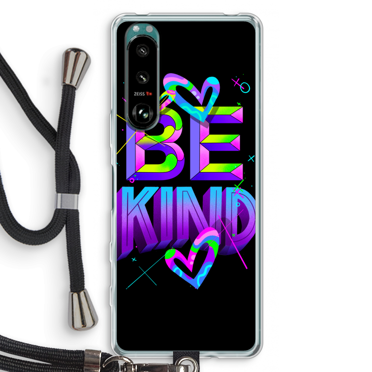 Be Kind: Sony Xperia 5 III Transparant Hoesje met koord