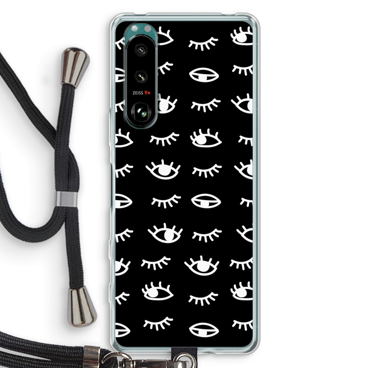 Eye pattern #3: Sony Xperia 5 III Transparant Hoesje met koord