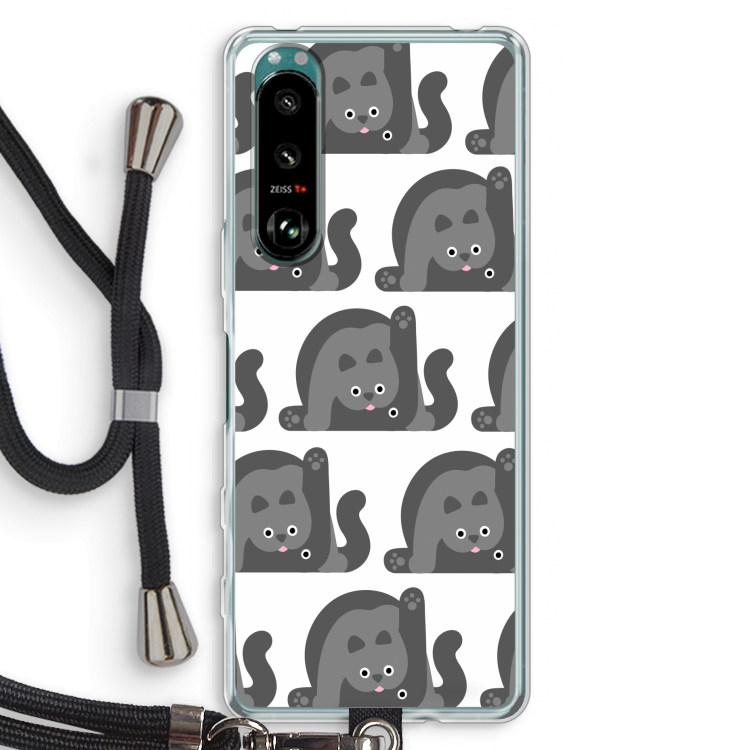 Cats: Sony Xperia 5 III Transparant Hoesje met koord