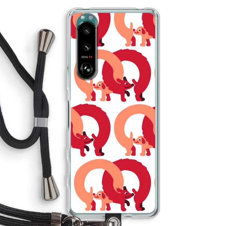 Dogs: Sony Xperia 5 III Transparant Hoesje met koord