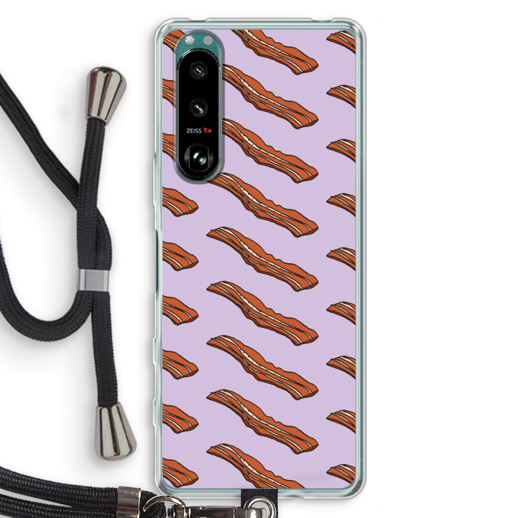 Bacon to my eggs #2: Sony Xperia 5 III Transparant Hoesje met koord
