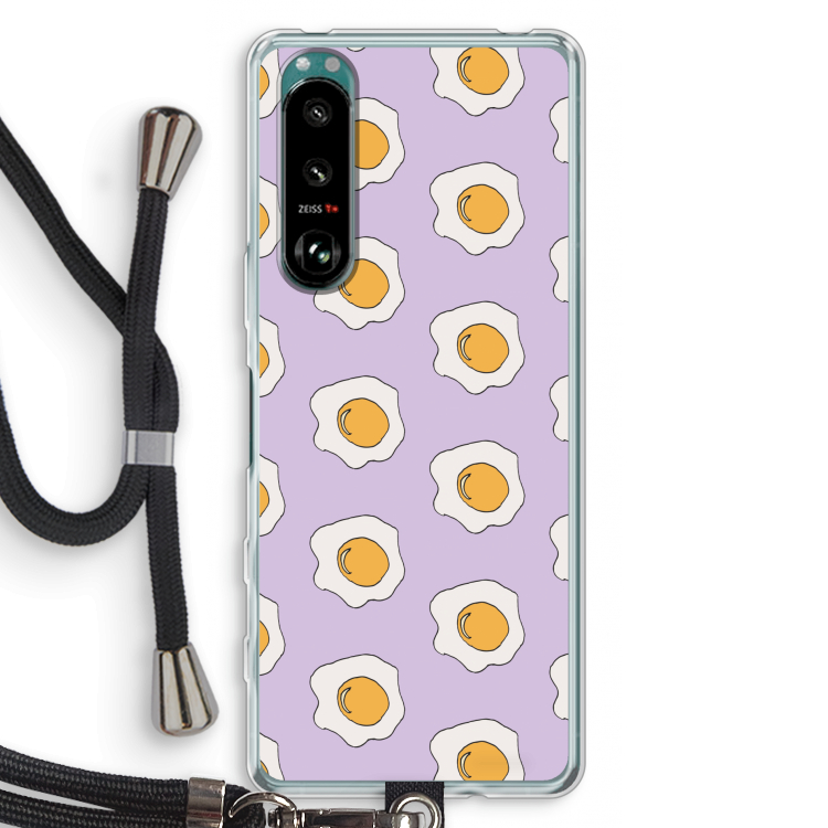Bacon to my eggs #1: Sony Xperia 5 III Transparant Hoesje met koord