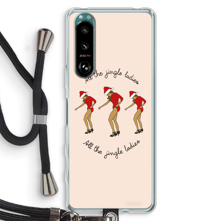 Jingle Ladies: Sony Xperia 5 III Transparant Hoesje met koord